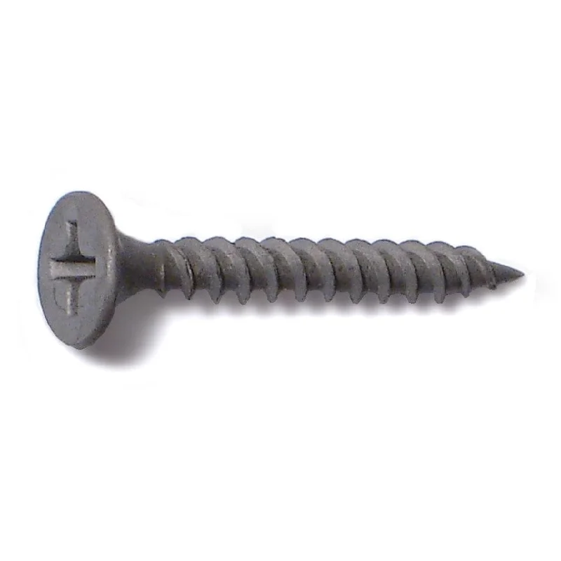 Screws for Joining Thin Metal Sheets-#6 x 1-1/8" Black Phosphate Steel Fine Thread Phillips Bugle Head Drywall Screws