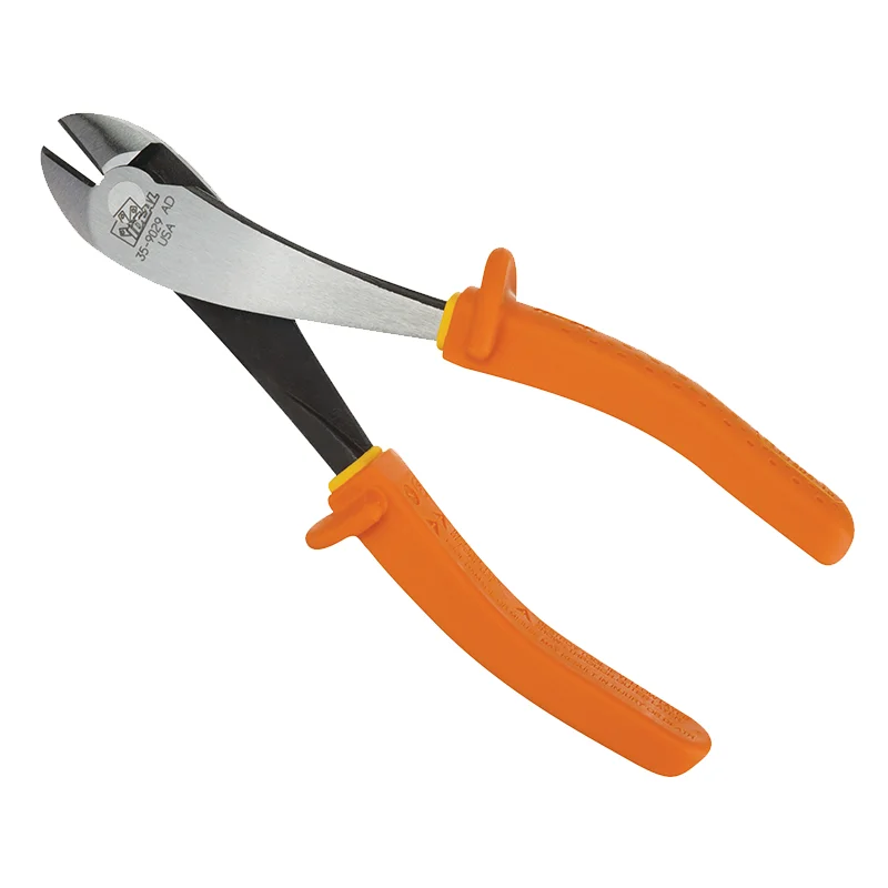 Ergonomic Pliers for Easy Handling-Ideal 35-9029 Insulated High-Leverage Diagonal Plier, 8" w/Angled Head