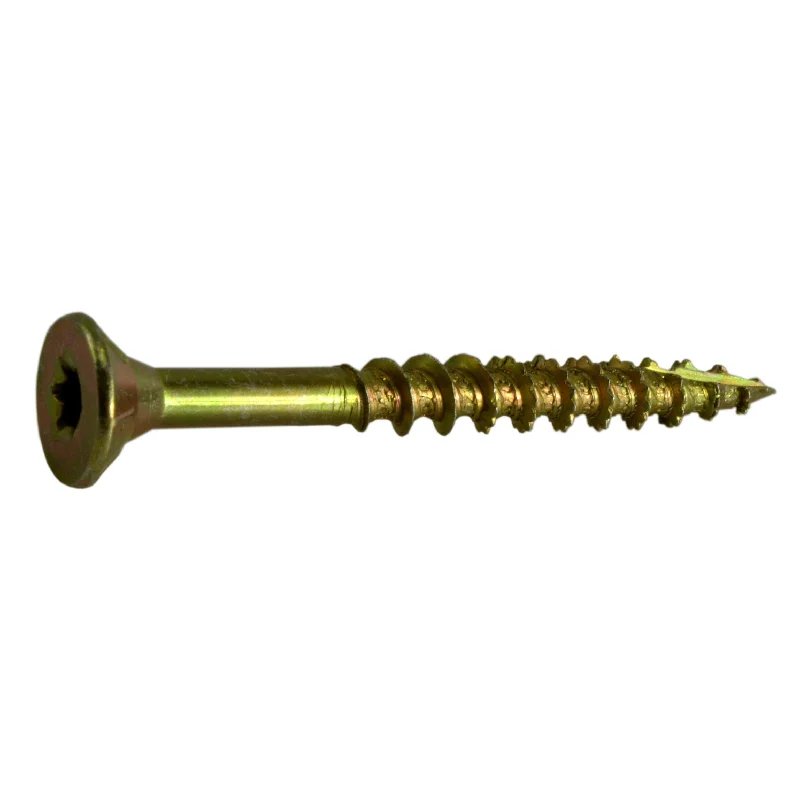 Screws for Framing and Carpentry Work-#12 x 2-1/4" Zinc Star Drive Interior Nibs Bugle Head Wood Screws (30 pcs.)