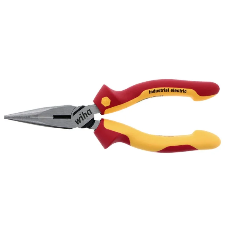 Tool Box Pliers for Everyday Use-Wiha Tools 32926 Insulated Industrial Long Nose Pliers, 6.3"