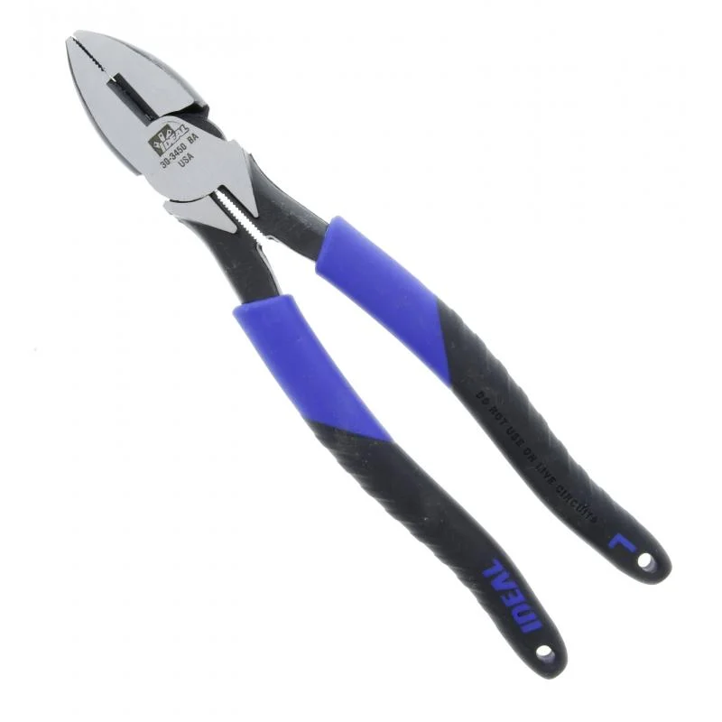 Universal Pliers for Multiple Uses-Ideal 30-3455 Linesman Plier Smart Grip 9 Inch