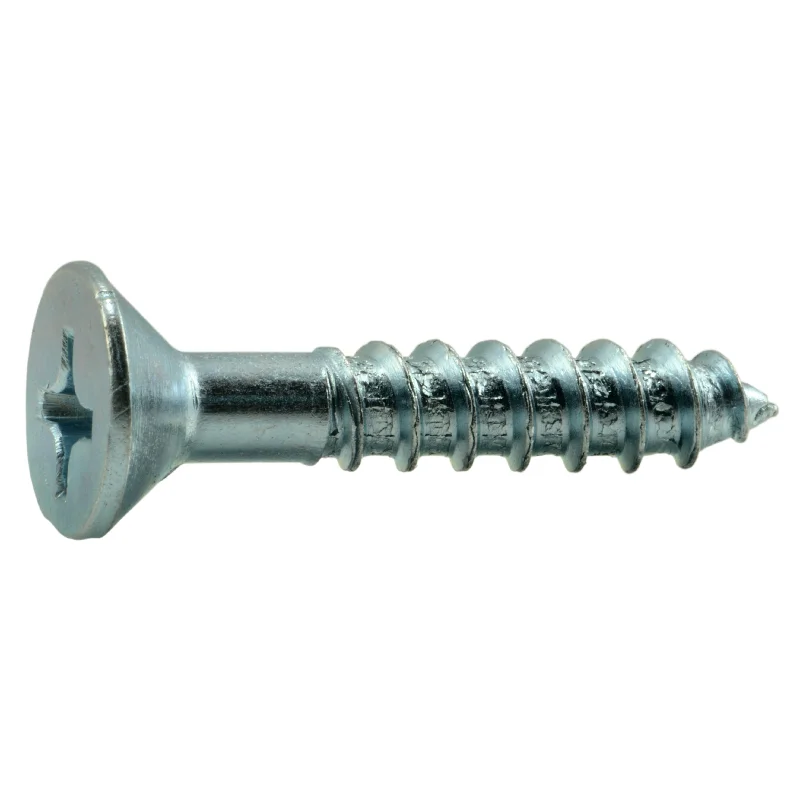 Screws for Joining Wooden Furniture Parts-#16 x 1-1/2" Zinc Plated Steel Phillips Flat Head Wood Screws (50 pcs.)