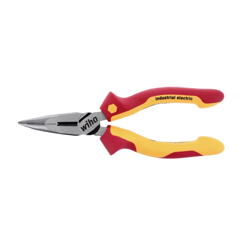 Long Reach Pliers for Hard-to-Reach Areas-Wiha Tools 32928 Insulated Bent Nose Pliers 6.3 Inch