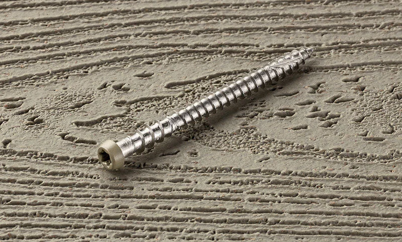 Screws for Concrete and Masonry Work-Starborn Cap-Tor No. 10 X 2-3/4 in. L Warm Gray Star Undercut Head Deck Screws 350 pk