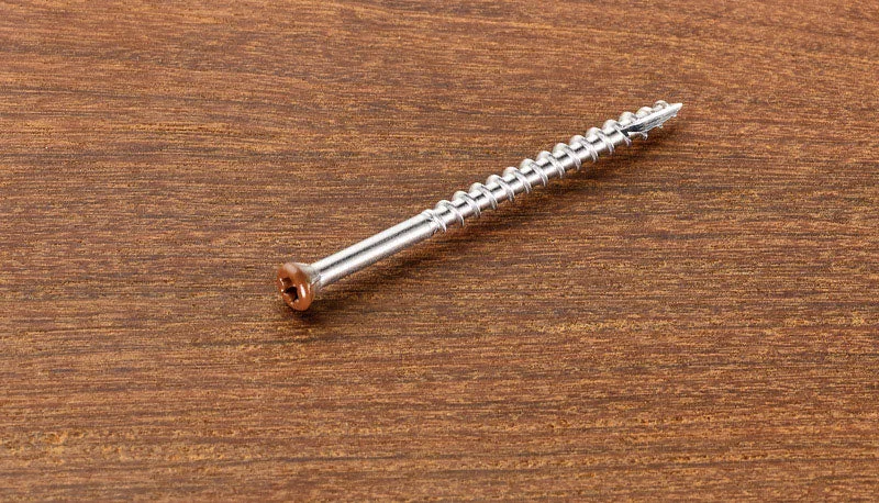 Small Screws for Electronics and Gadgets-Starborn Headcote No. 8 X 2-1/2 in. L Brown Star Trim Head Deck Screws 350 pk