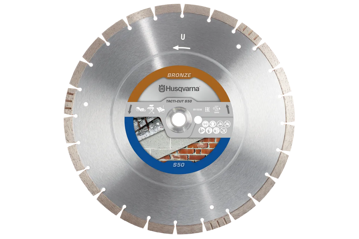 High-Speed Steel Saw Blades for Metal Work-Husqvarna 579816404 Tacti-Cut S50 Segmented Rim Diamond Blade