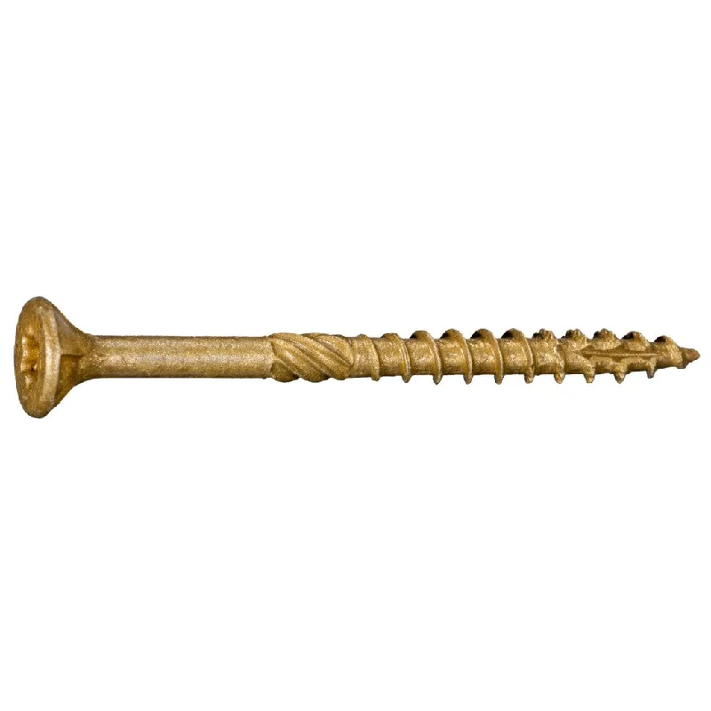 Tapping Screws for Easy Metal Connections-9 x 2-1/4" Star Drive Tan Pan Deck Saberdrive Screws 1 lb. Tub (99 pcs.)