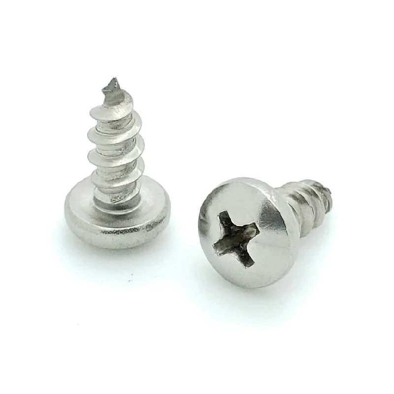 Screws for Attaching Light Fixtures to Ceilings-Fifty (50) #10 x 1/2" 304 Stainless Steel Phillips Pan Head Wood Screws (BCP612)