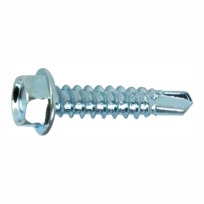 Screws for Drywall with Self-Drilling Tips-Grip-Rite Pro-Twist No. 10  x 3/4 in. L Hex Washer Head Sheet Metal Screws 1 lb.