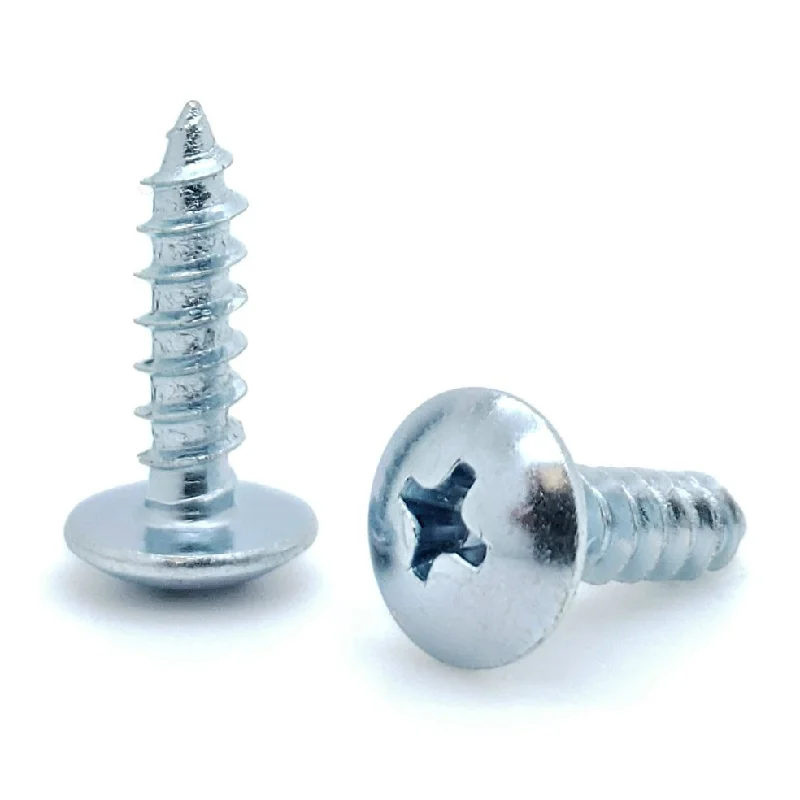 Flat-Head Screws for Even Surface Mounting-500 Qty #8 x 5/8" Zinc Plated Phillips Truss Head Wood Screws (BCP555)