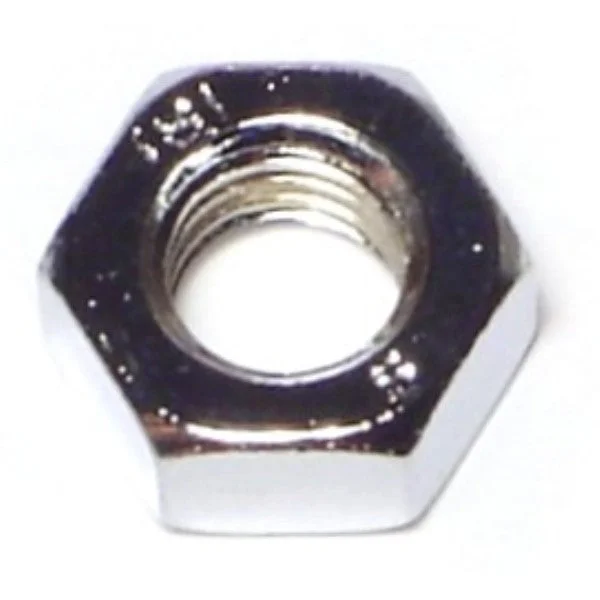 Nuts for Fixing Metal Fittings in Construction-8mm-1.25 Chrome Plated Class 8 Steel Coarse Thread Hex Nuts