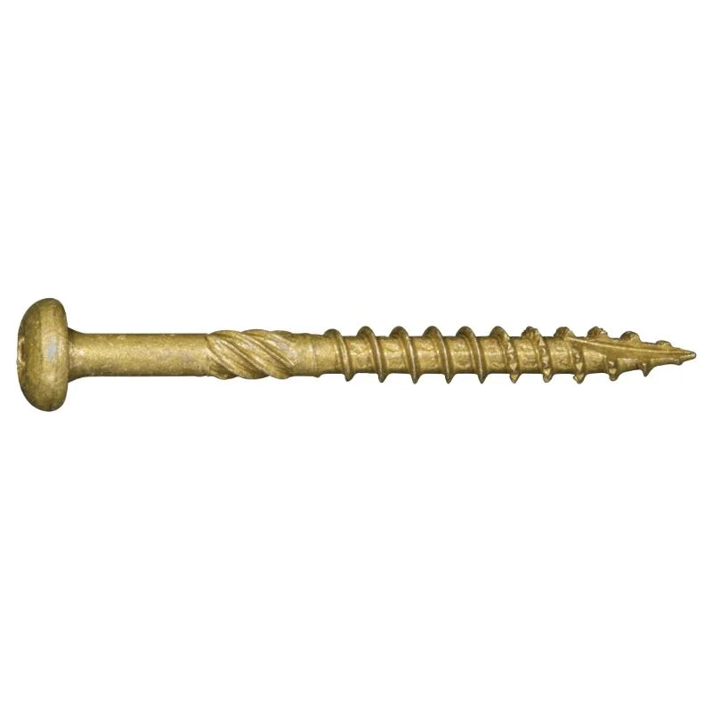 Screws with Cross Drive for Enhanced Grip-9 x 2" Star Drive Tan Pan Deck Saberdrive Screws 1 lb. Tub (104 pcs.)