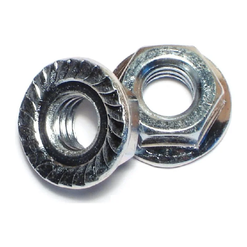 Locknuts for High-Pressure Industrial Systems-5/16"-18 Zinc Plated Case Hardened Steel Coarse Thread Hex Flange Nuts