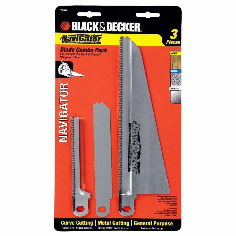 Fast-Cutting Saw Blades for Industrial Projects-Black & Decker 74-598 Navigator Combo Set