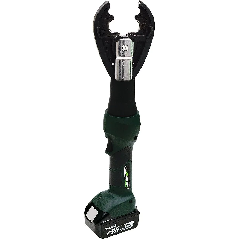 Tapered Nose Pliers for Tight Work Areas-Greenlee EK425LX 6 Ton In-Line Crimper, No Jaw & Battery