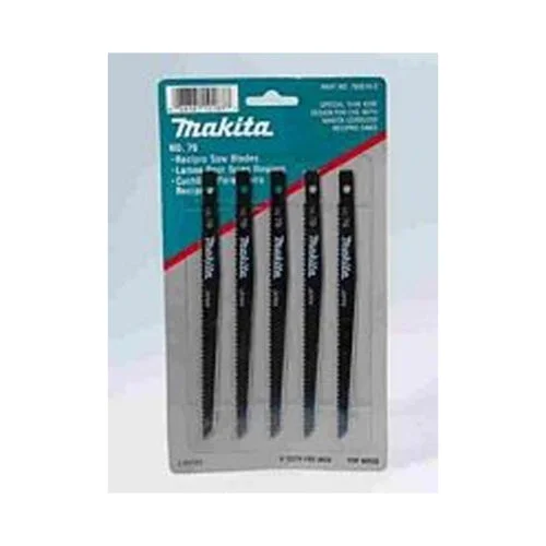 Miter Saw Blades for Accurate Angled Cuts-Makita 792616-2 5-7/8" 9 Tooth Reciprocating Saw Blade, 5 Pack