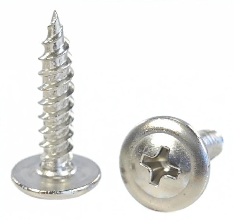 Screws for Framing Drywall in Construction-50 Qty #8 x 3/4" 304 Stainless Steel Phillips Modified Truss Head Wood Screws (BCP1214)