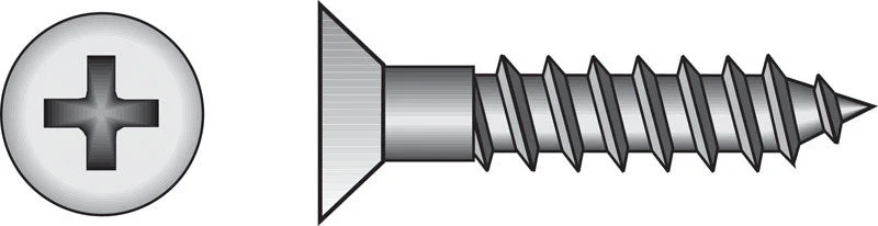 Flat-Head Screws for Low-Profile Finish-HILLMAN No. 9 X 1-1/4 in. L Phillips Zinc-Plated Coarse Wood Screws 100 pk