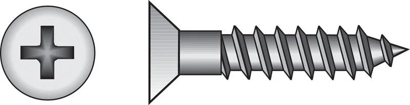 Hex Head Screws for Heavy-Duty Use-HILLMAN No. 9 X 1 in. L Phillips Zinc-Plated Coarse Wood Screws 100 pk