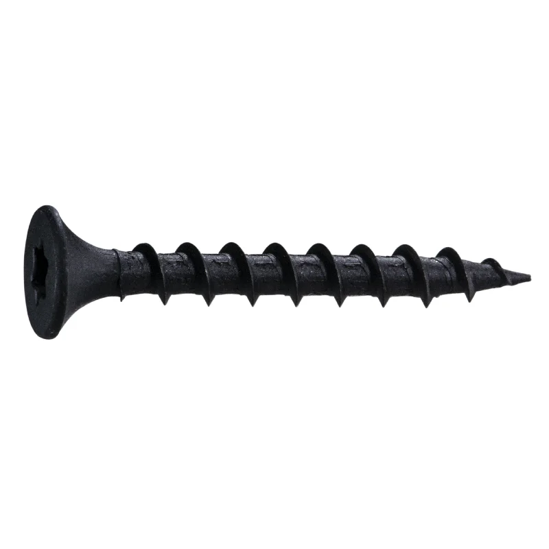 Wood Screws with Coarse Threads for Strong Grip-6 x 1-1/4" Black Phosphate SaberDrive Coarse Drywall Screws