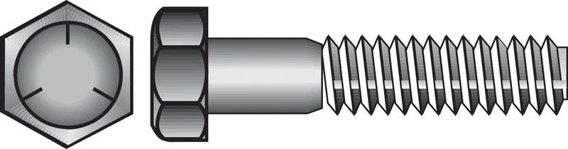 Screws for Heavy Woodworking Applications-HILLMAN 3/4 in. D X 3 in. L Heat Treated Zinc Steel Hex Head Cap Screw 20 pk