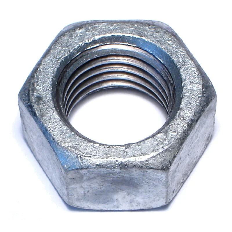 Nuts for Securing Metal Fittings and Fixtures-7/8"-9 Hot Dip Galvanized Steel Coarse Thread Finished Hex Nuts