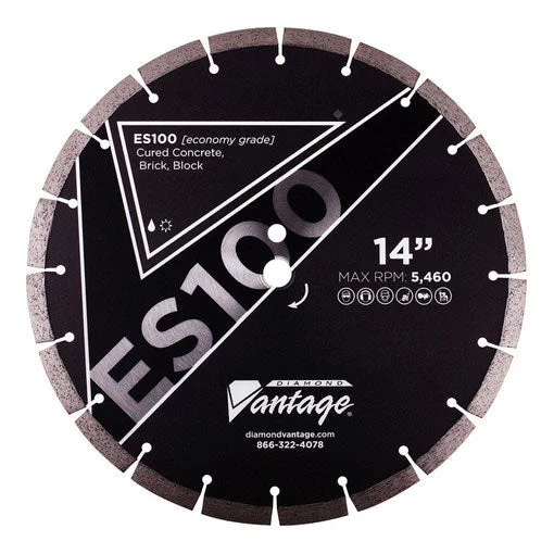 High-Performance Diamond Saw Blades for Asphalt-Diamond Vantage 1412ESI 14" X .125" X 1/20mm Conc/Mas, Segmented Blade