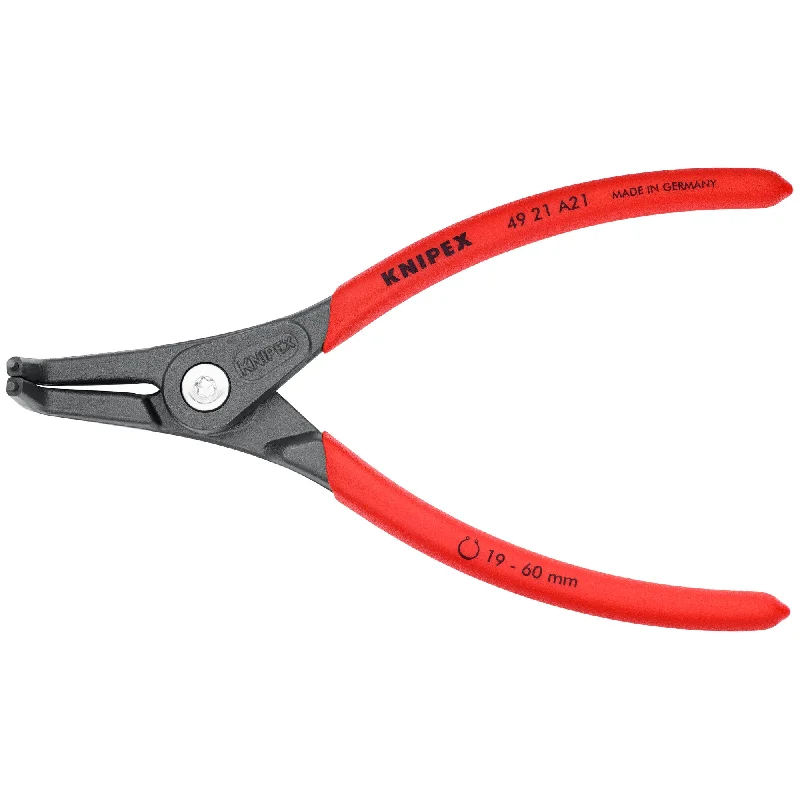 Pliers for Electronics and Circuit Repair-Knipex 49 21 A21 6 1/2" External 90° Angled Precision Snap Ring Pliers