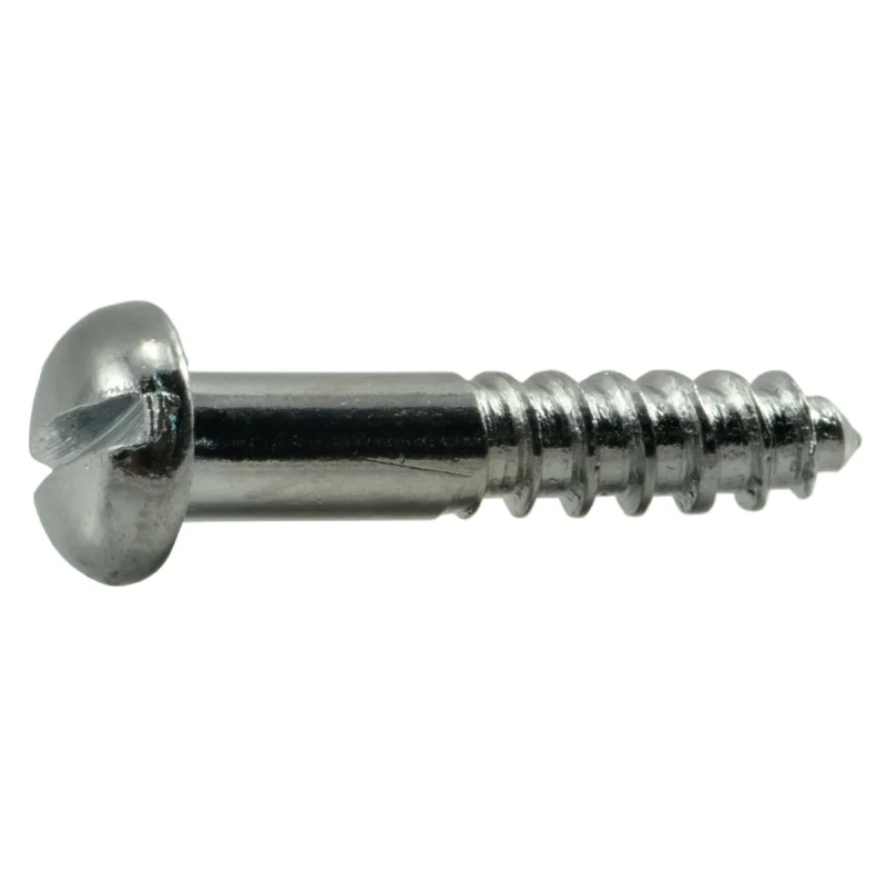 Wood Screws for Secure Joinery-#6 x 3/4" Brass Slotted Round Head Wood Screws