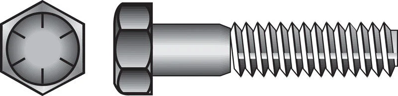 Screws for Joining Thin Metal Sheets-HILLMAN 1/2 in. D X 6 in. L Heat Treated Steel Hex Head Cap Screw 25 pk